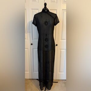 Rachel Kate Black Sheer Maxi Dress